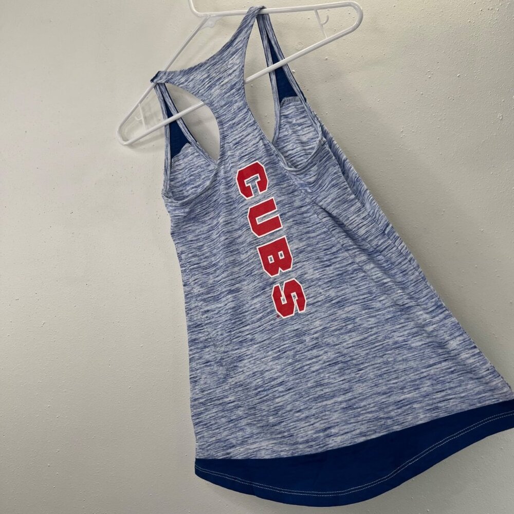 Chicago Cubs New Era Tank Top Shirt S Women MLB Genuine Merch Racerback Blue - Picture 3 of 6